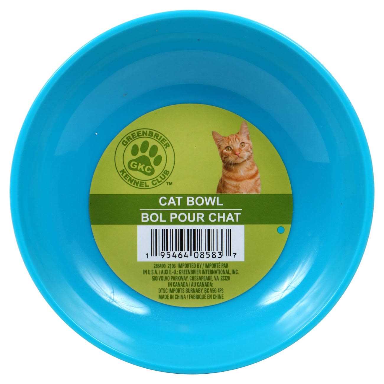 Greenbrier Kennel Club Plastic Non-Slip Cat Bowls - Healthber