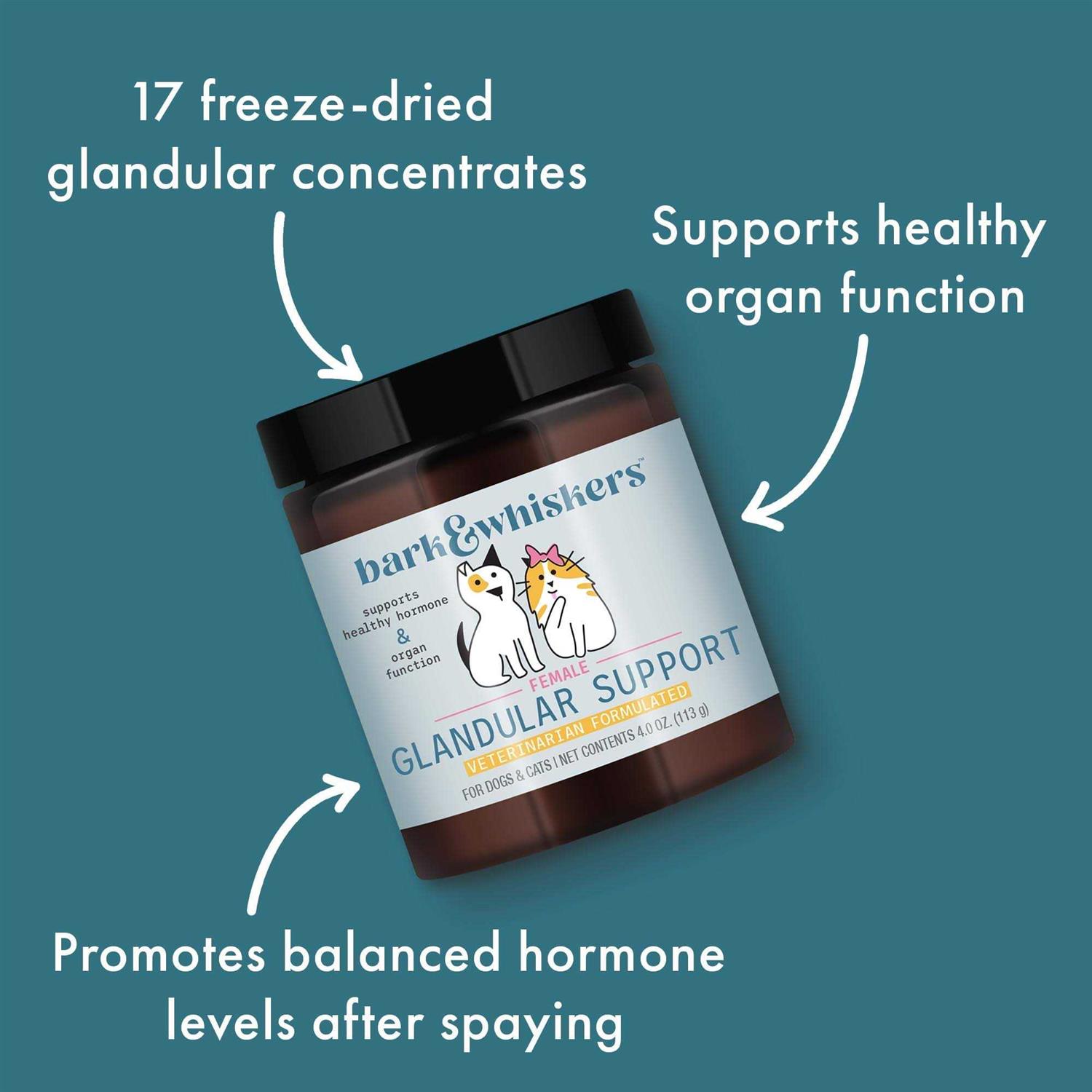 Dr. Mercola Bark & Whiskers Female Glandular Support - Healthber