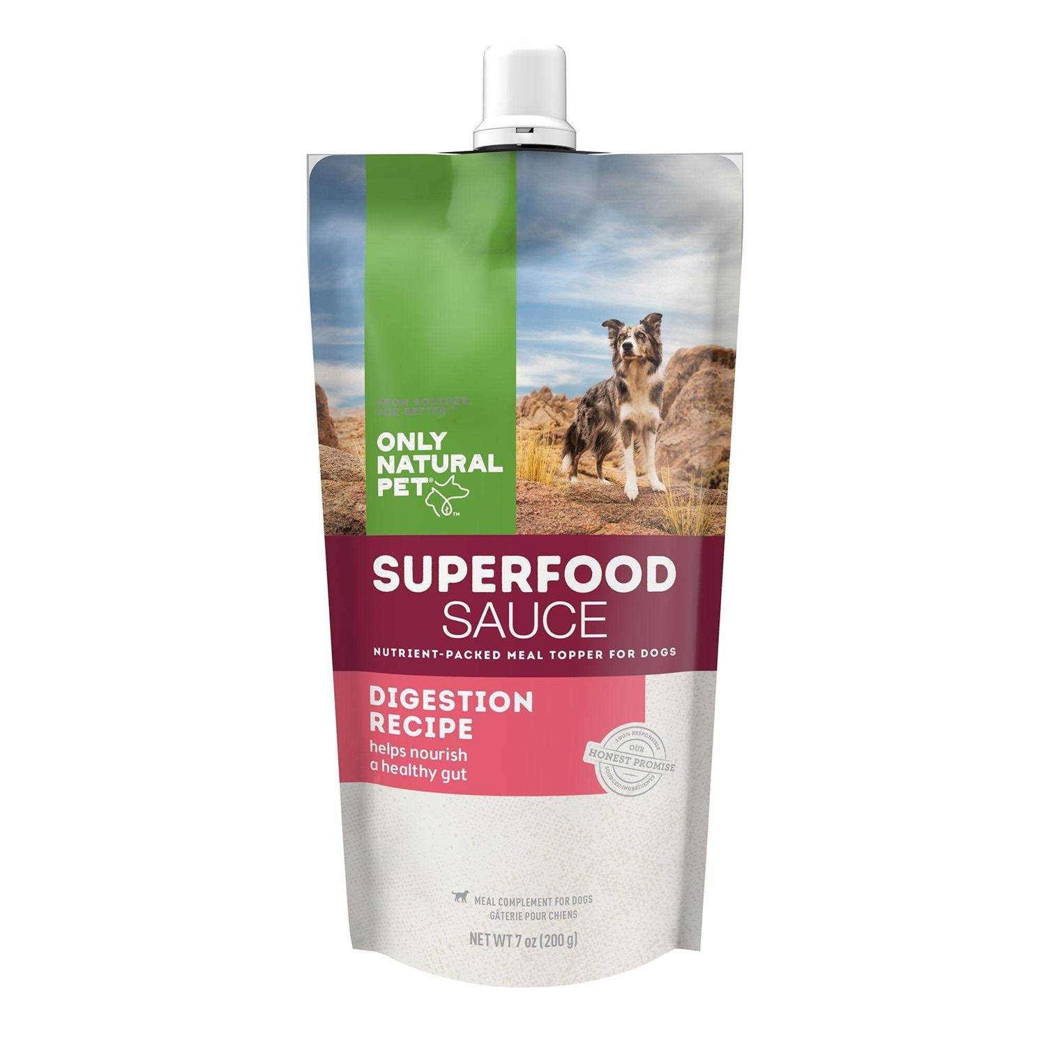 Only Natural Pet Superfood Sauce Digestive Support All Life Stage Dog Meal Topper - Healthber