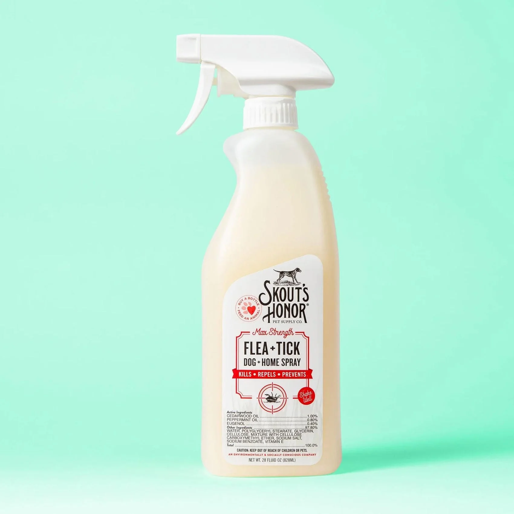 Skout's Honor Flea + Tick, Dog & Home Spray, 28 oz - Healthber