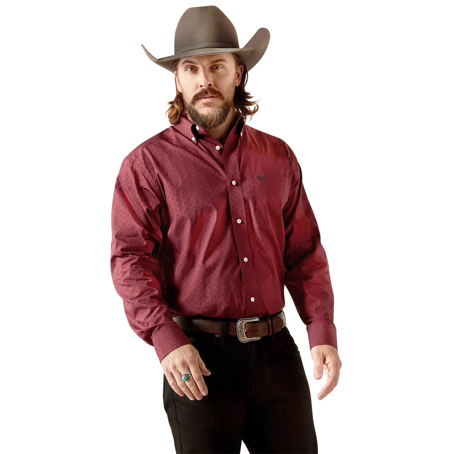 Ariat Men's Wrinkle Free Issac Longsleeve Shirt - Healthber