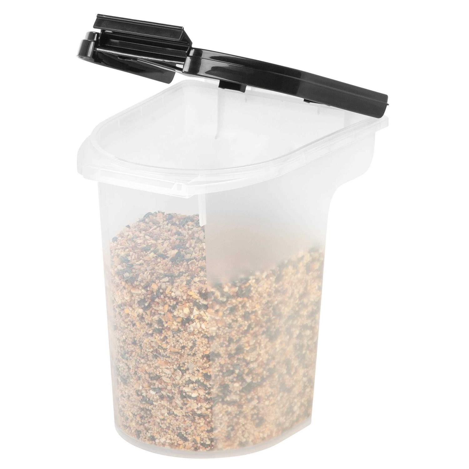 Iris Black Airtight Pet Food Storage Container - Healthber