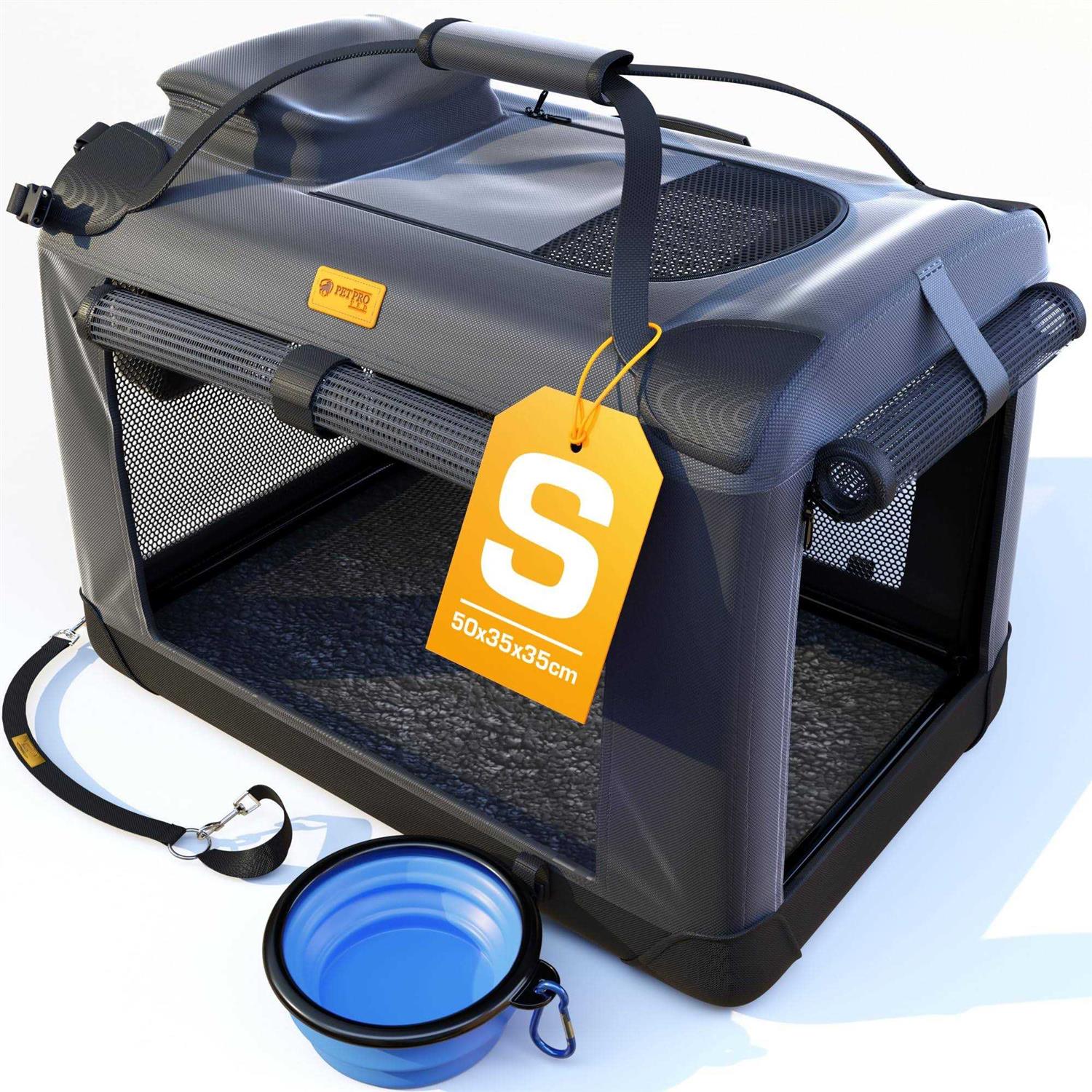 PetProved Collapsible Dog Crate Travel Portable Dog Crate Kennel Pop Up Dog Crate Car Kennel Dog Carrier Small for Small Dogs - Healthber