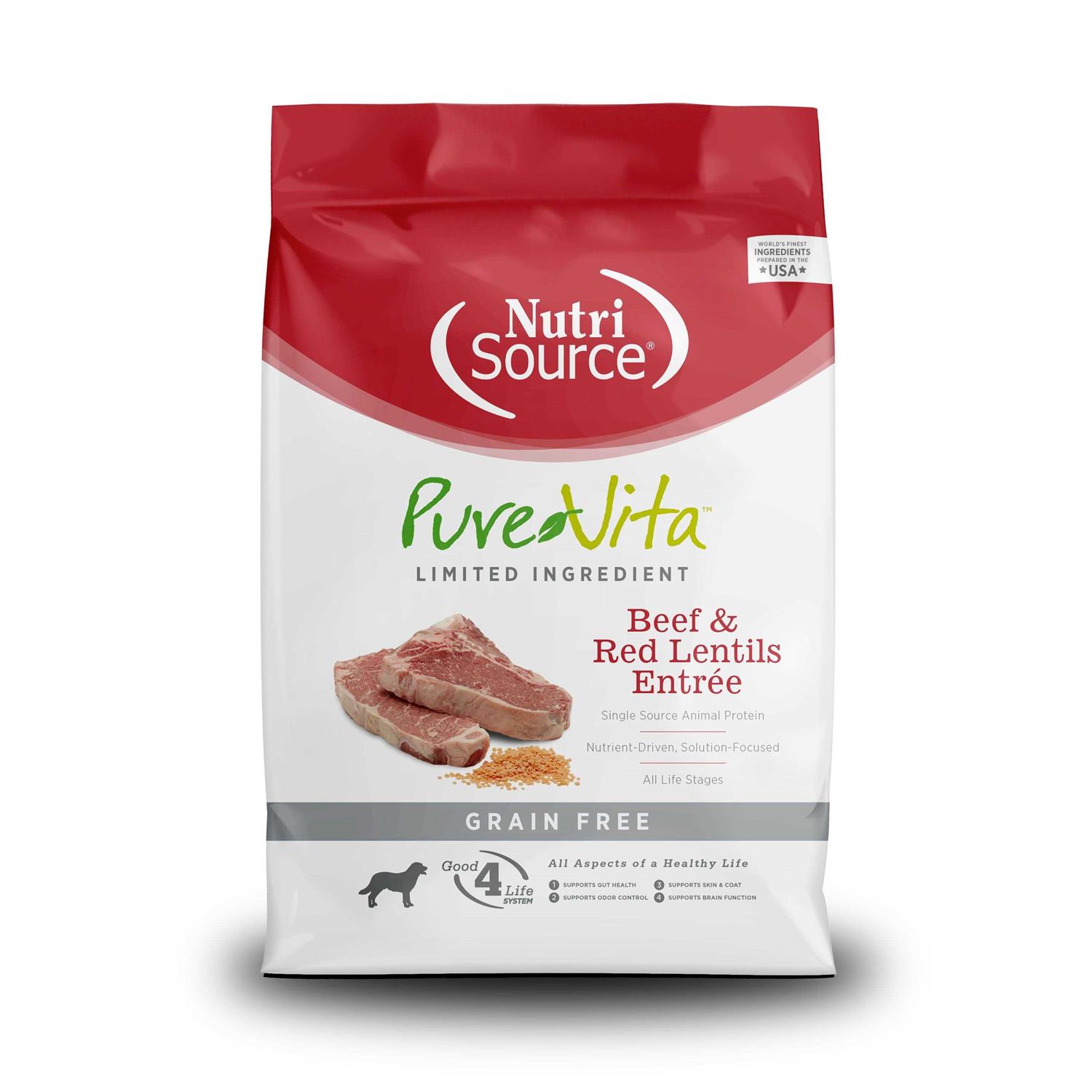 PureVita Beef & Red Lentils Grain Free Dry Dog Food - Healthber