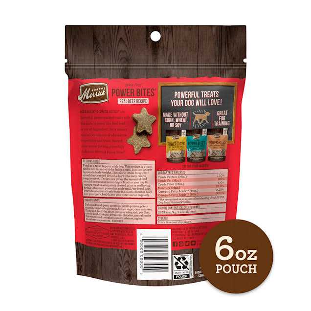Merrick Real Beef Power Bites Dog Treats - Healthber