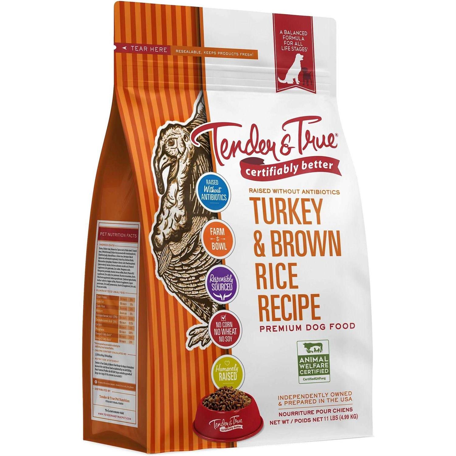 Tender & True Turkey and Brown Rice Recipe Dry Dog Food - Healthber