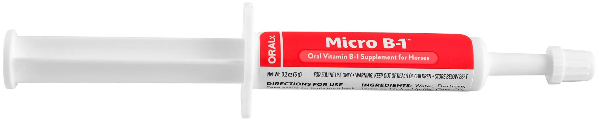 Micro Vitamin B-1 Oral Gel for Horses, 6 mL - Healthber