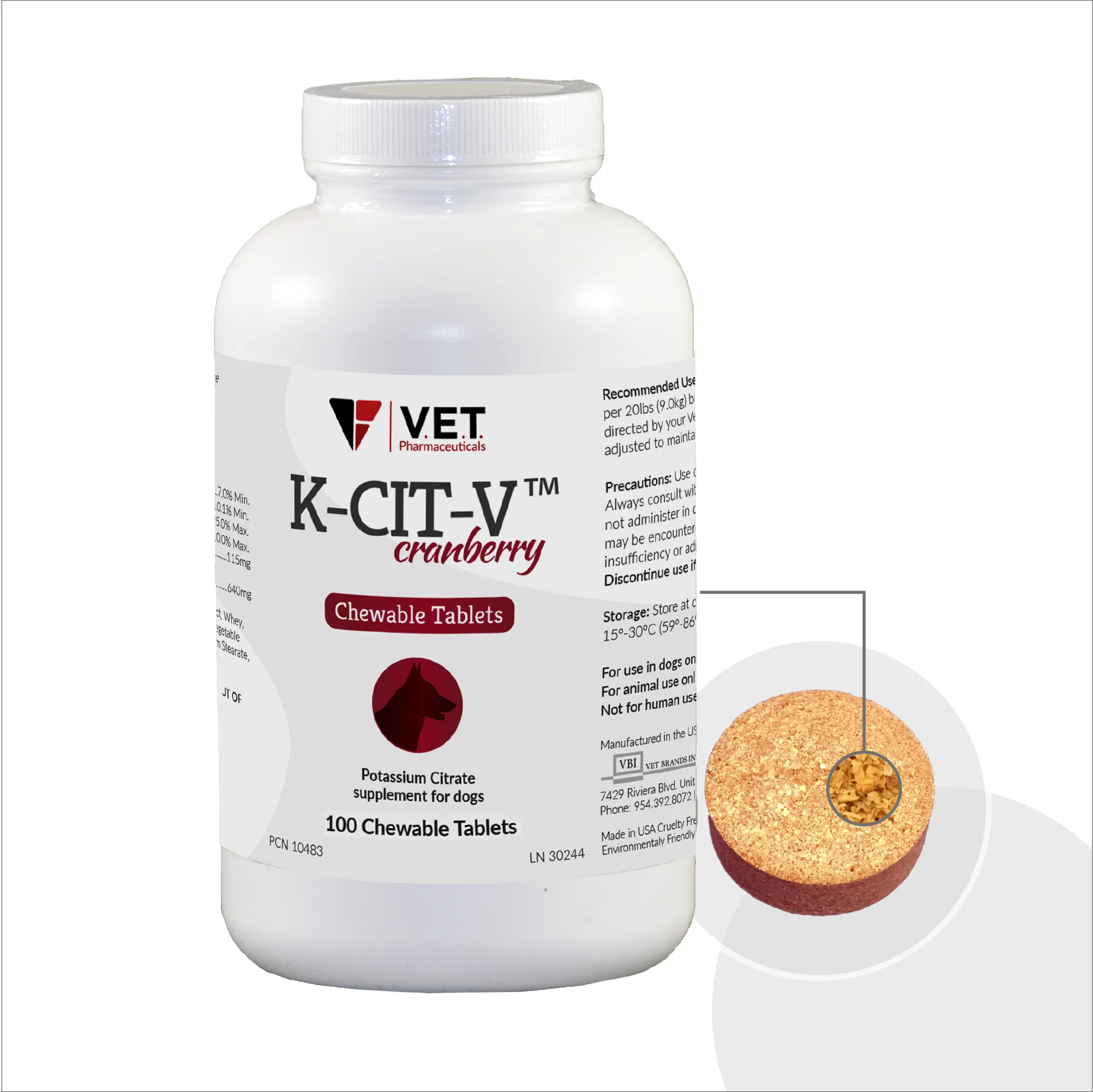K-CIT-V Potassium Citrate, 100 Chewable Tablets - Healthber