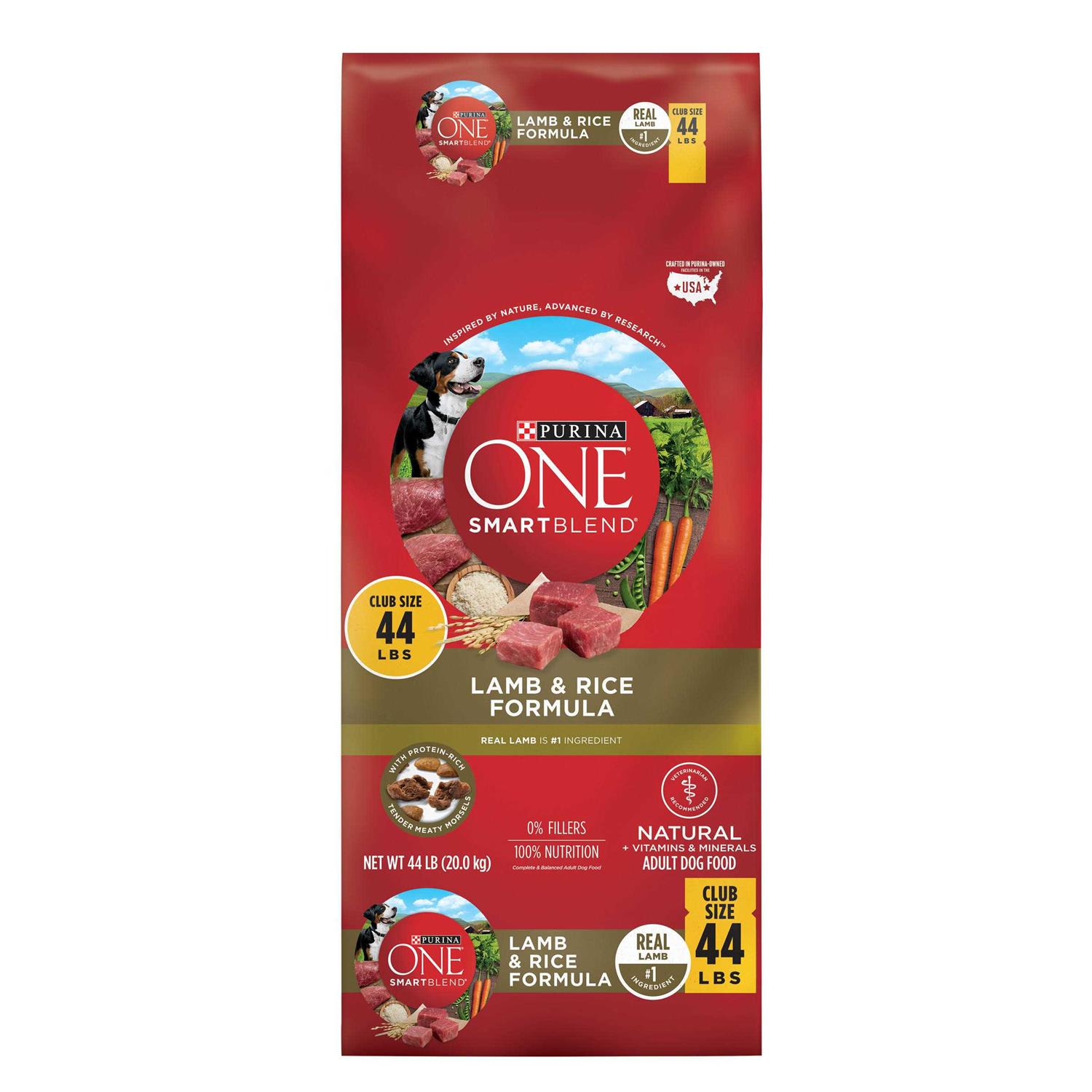 Purina ONE Natural Dry Dog Food SmartBlend Lamb Rice Formula - Healthber