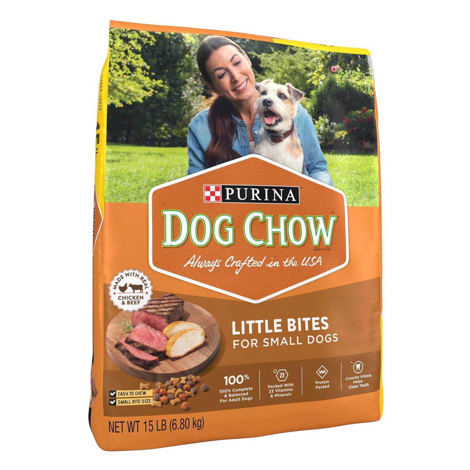 Purina Dog Chow Made with Real Chicken & Beef Little Bites for Small Dogs Dry Dog Food - Healthber
