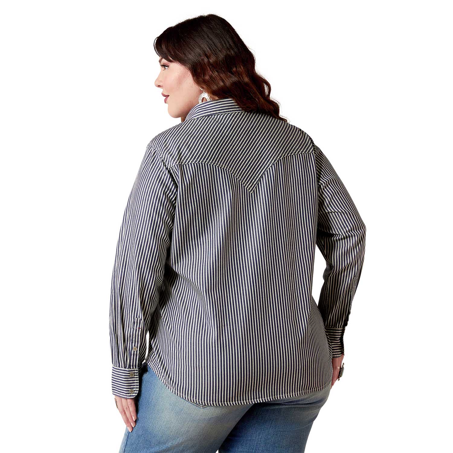 Ariat Women's Railroad Stripe Longsleeve Shirt - Healthber