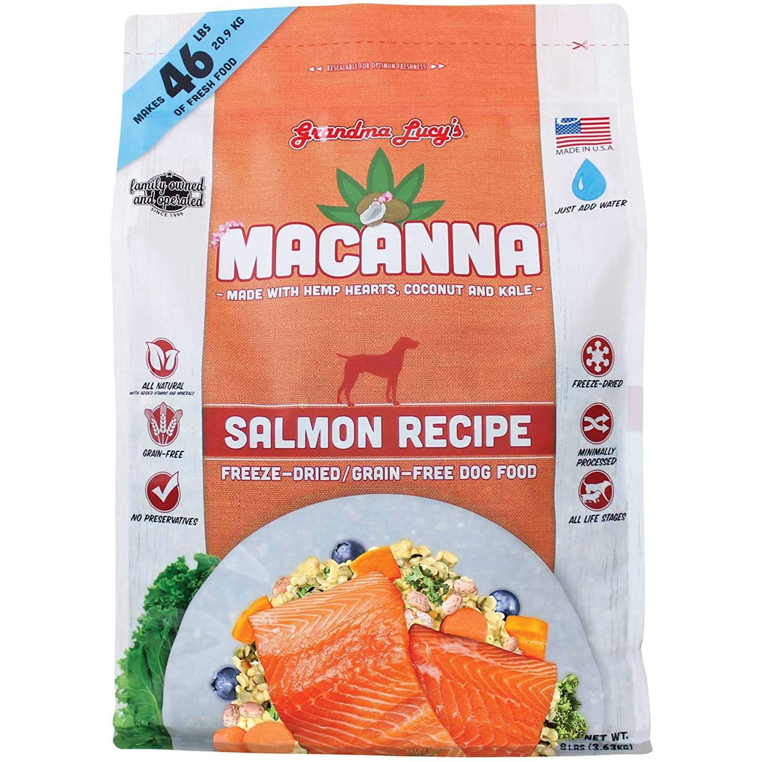 Grandma Lucy’s Grain Free Macanna Salmon Freeze Dried Dog Food - Healthber