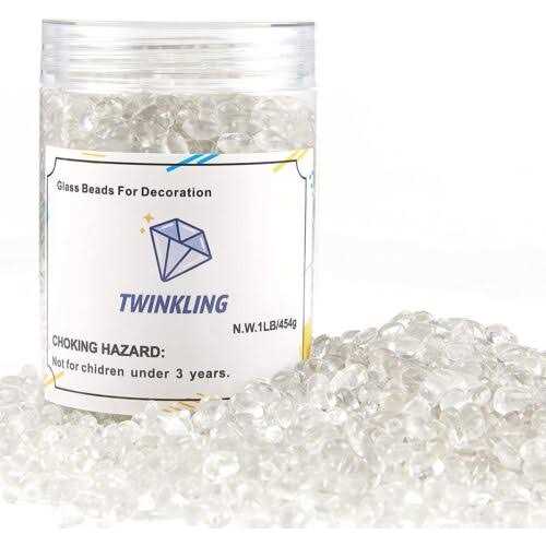 TWINKLING High Luster Fire Glass Gravel Stone Glitter,Broken Glass,Fire Gems Chips,Crushed Glass for Fire Pit Crafts Resin Art Aquarium Garden - Healthber