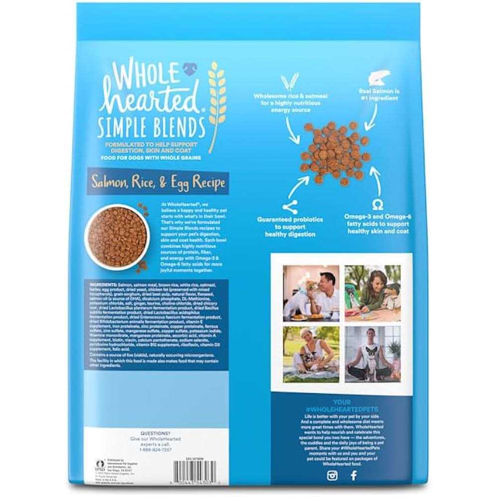 WholeHearted Simple Blends Salmon Rice & Egg Recipe Dry Dog Food - Healthber