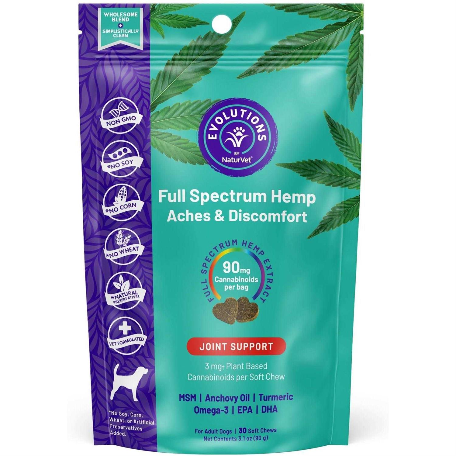 NaturVet Evolutions Full Spectrum Soft Chew Supplement for adult Dogs - Healthber