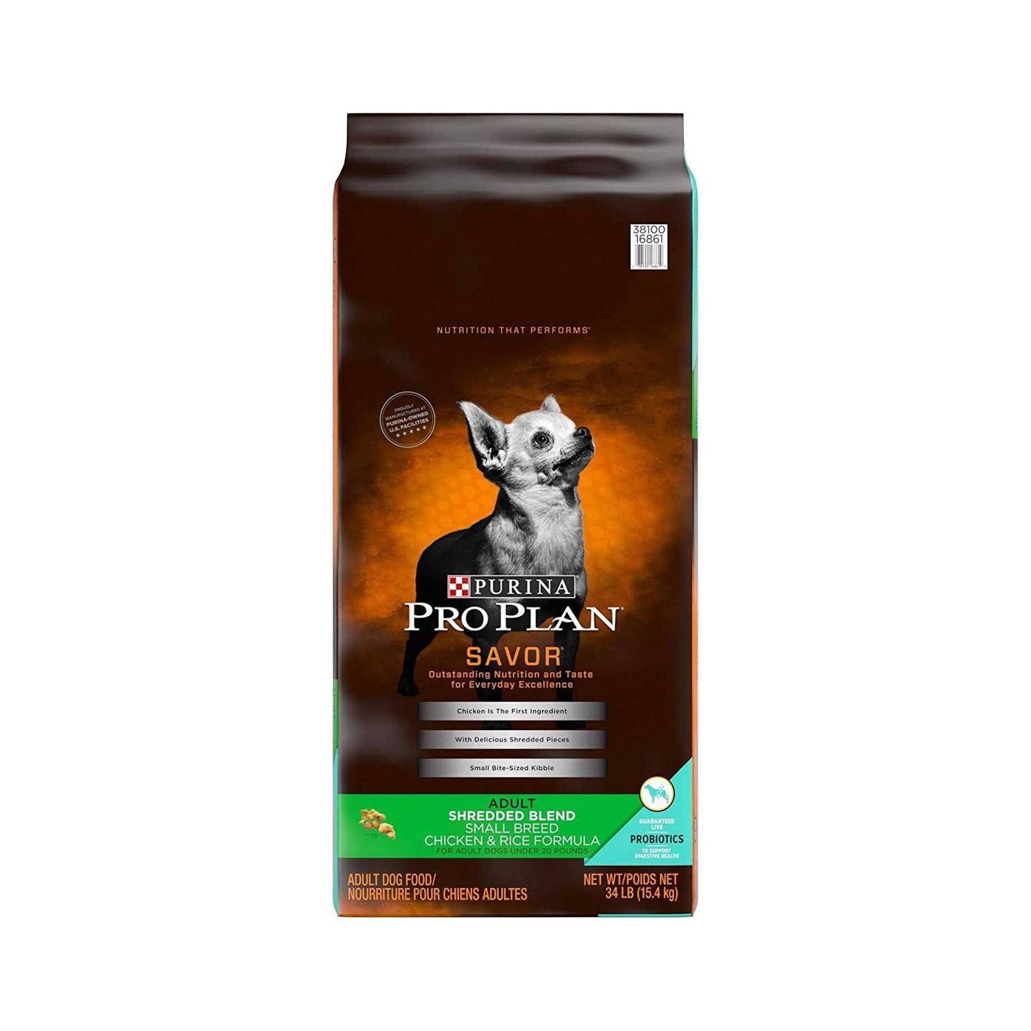 Purina Pro Plan Shredded Blend Small Breed Chicken & Rice Formula Dry Dog Food - Healthber