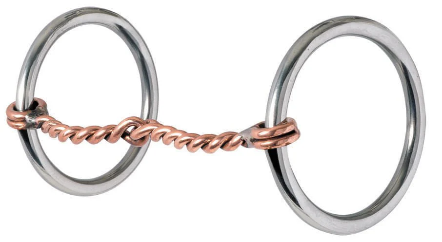 Reinsman Traditional Twisted Copper Loose Ring Snaffle Bit - Healthber