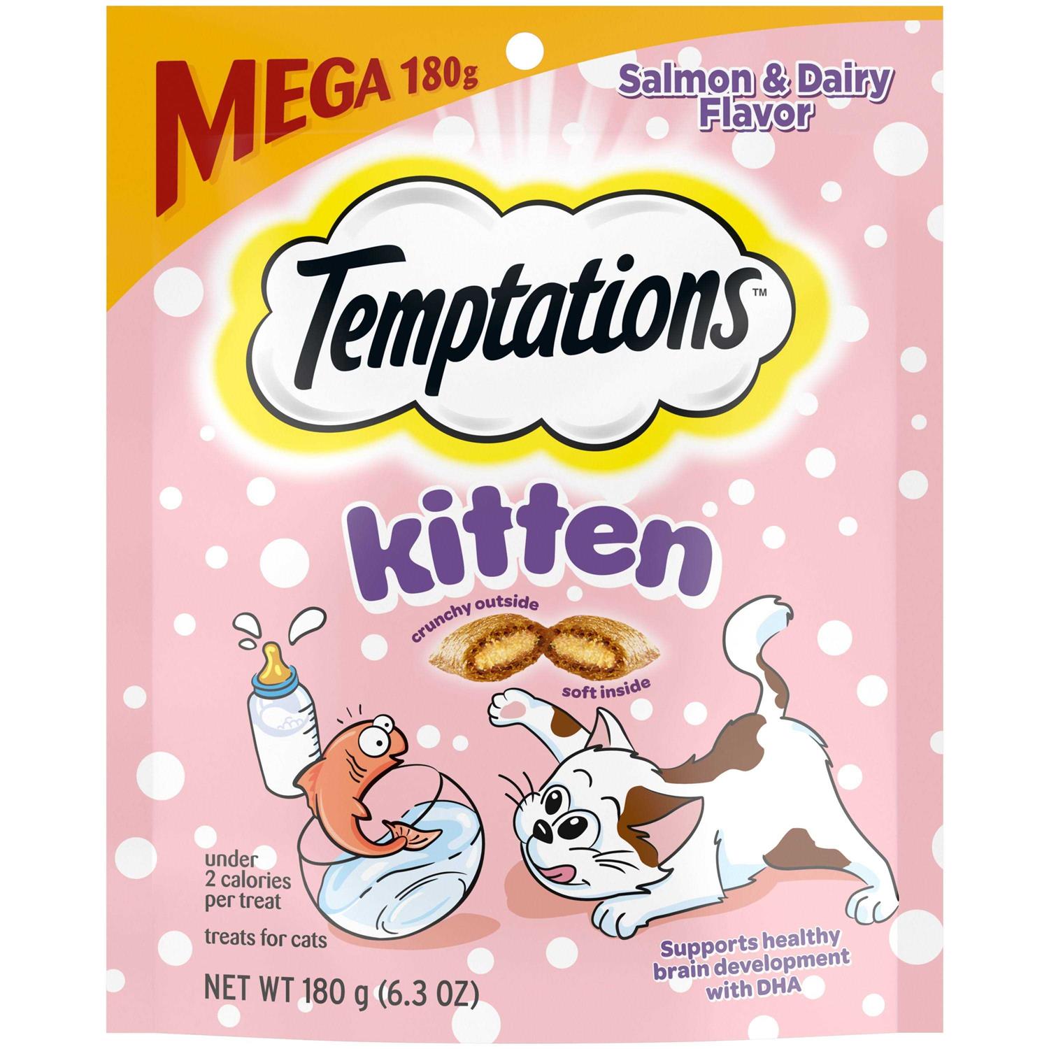 Temptations Crunchy and Soft Kitten Treats Dairy Flavor - Healthber