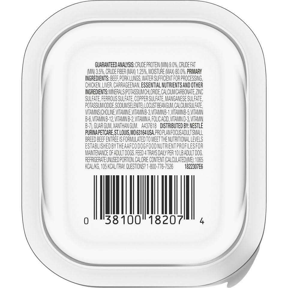 Purina Pro Plan Focus Small Breed Entree Adult Wet Dog Food - Healthber