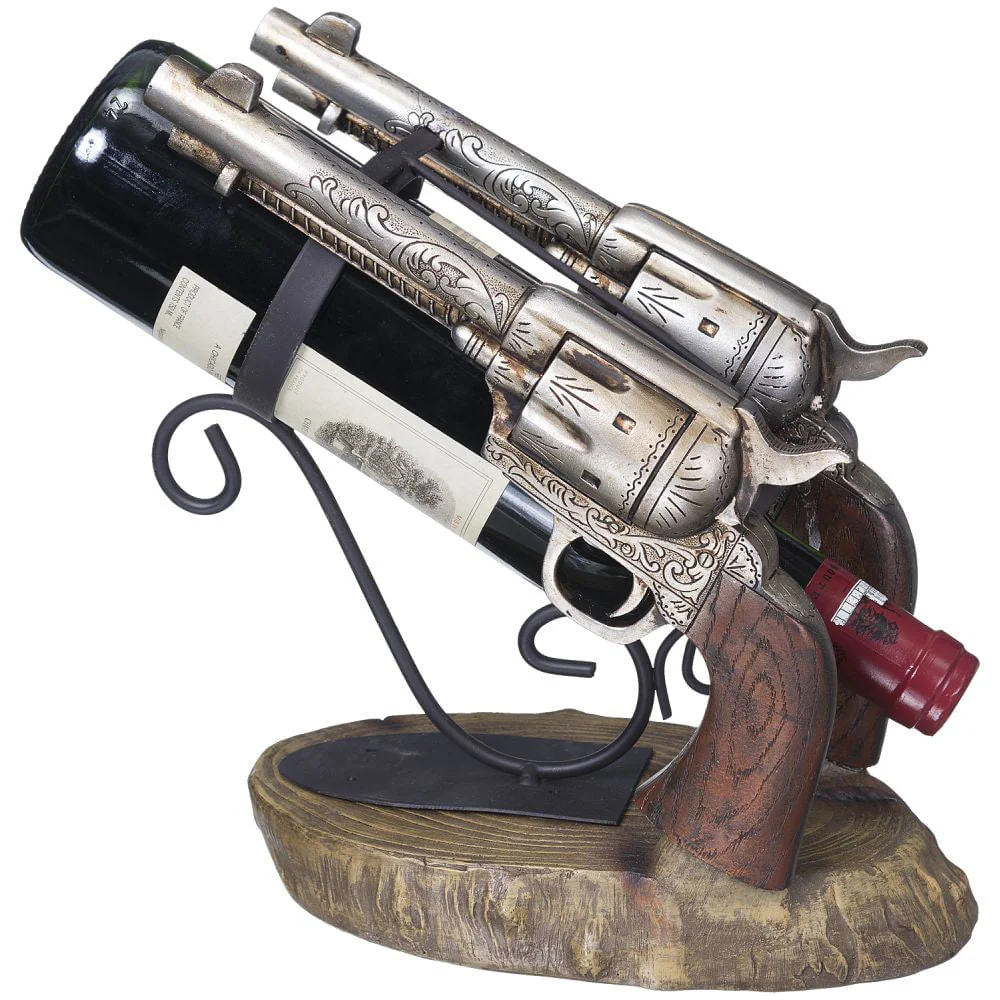 Double Pistol Wine Holder - Healthber