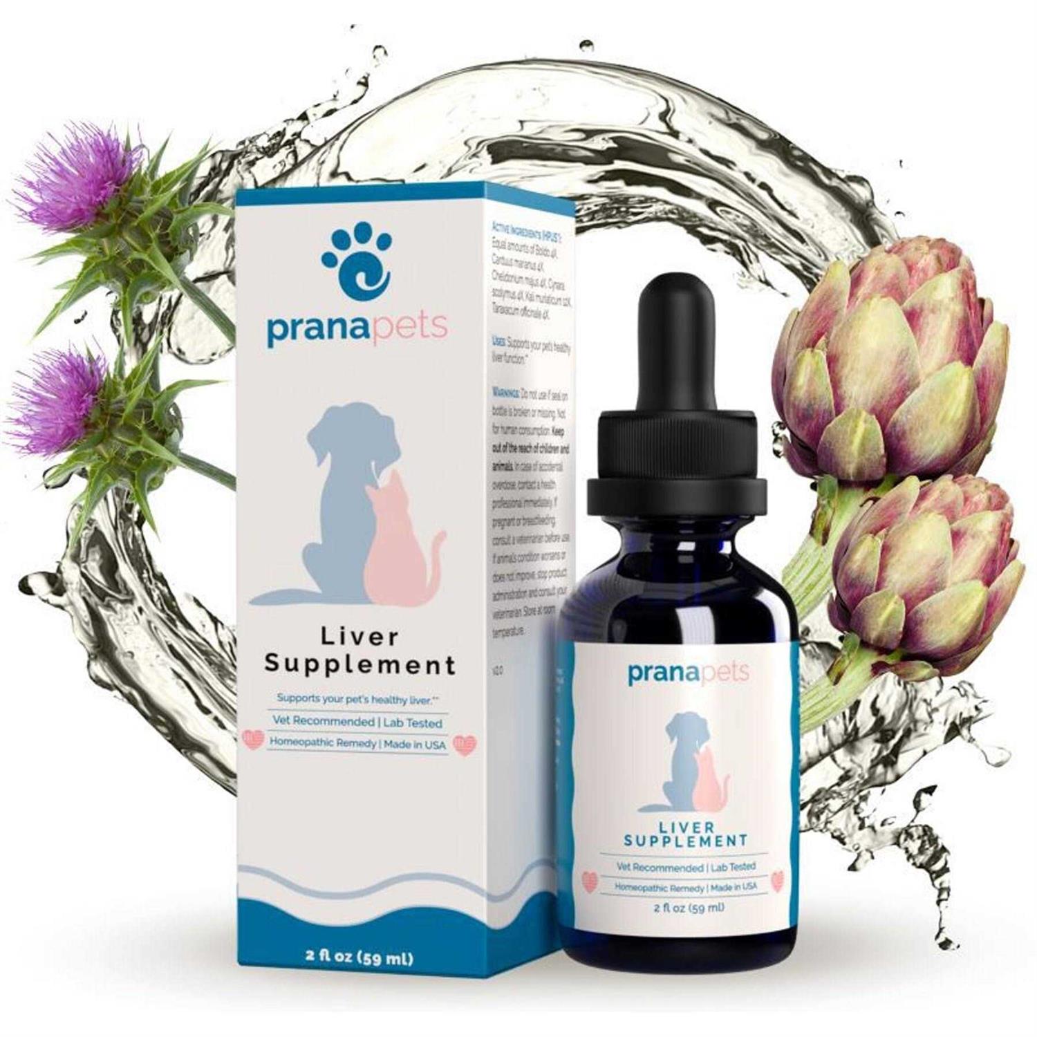 PranaPets Liver Supplement for Pets Naturally Aids in Healthy Liver Function for Dogs & Cats - Healthber