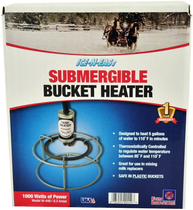Submergible Bucket Heater, 1000-Watts - Healthber