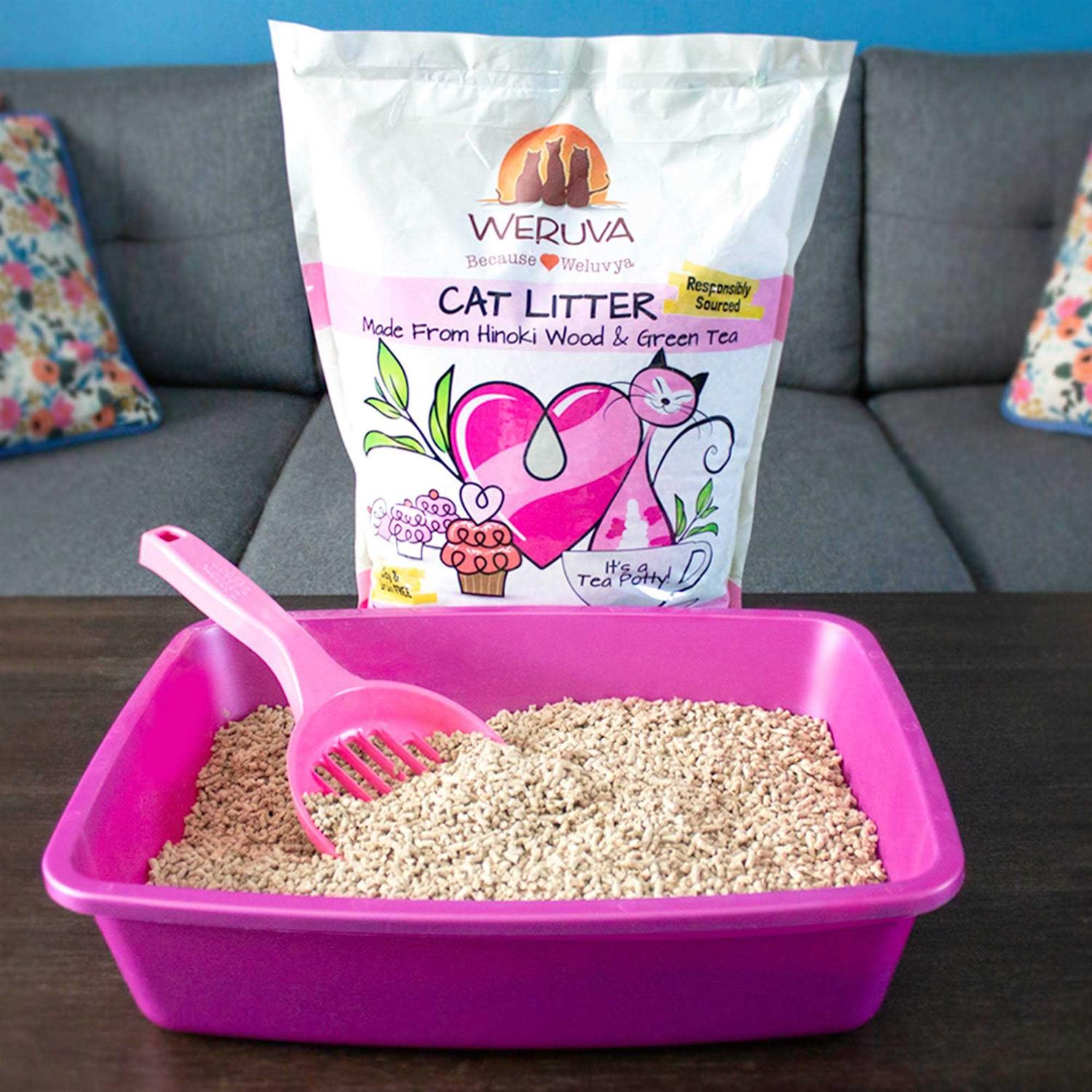 Weruva Green Tea Hinoki Wood Cat Litter - Healthber