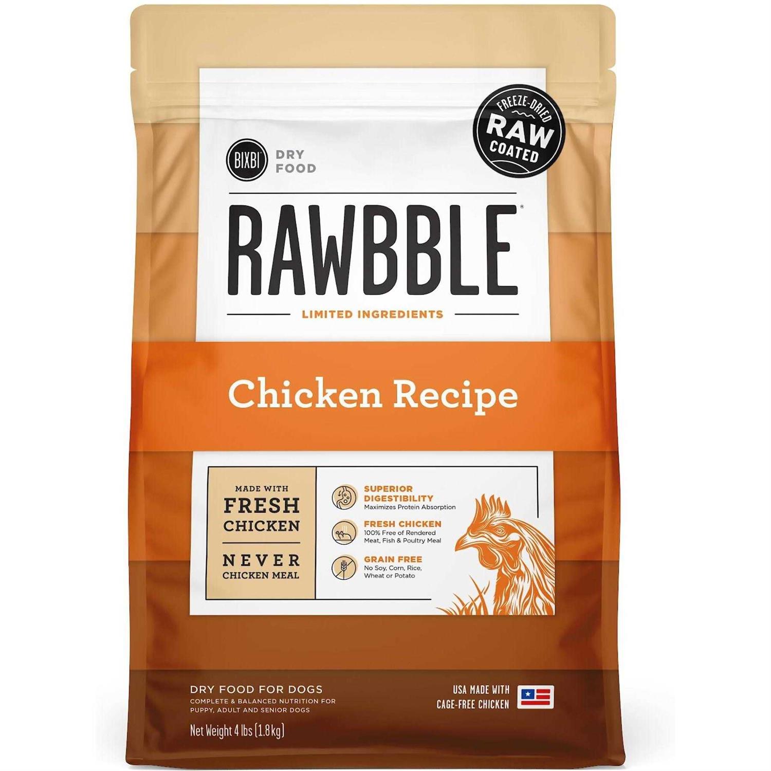 BIXBI Rawbble Chicken Recipe Dry Dog Food - Healthber