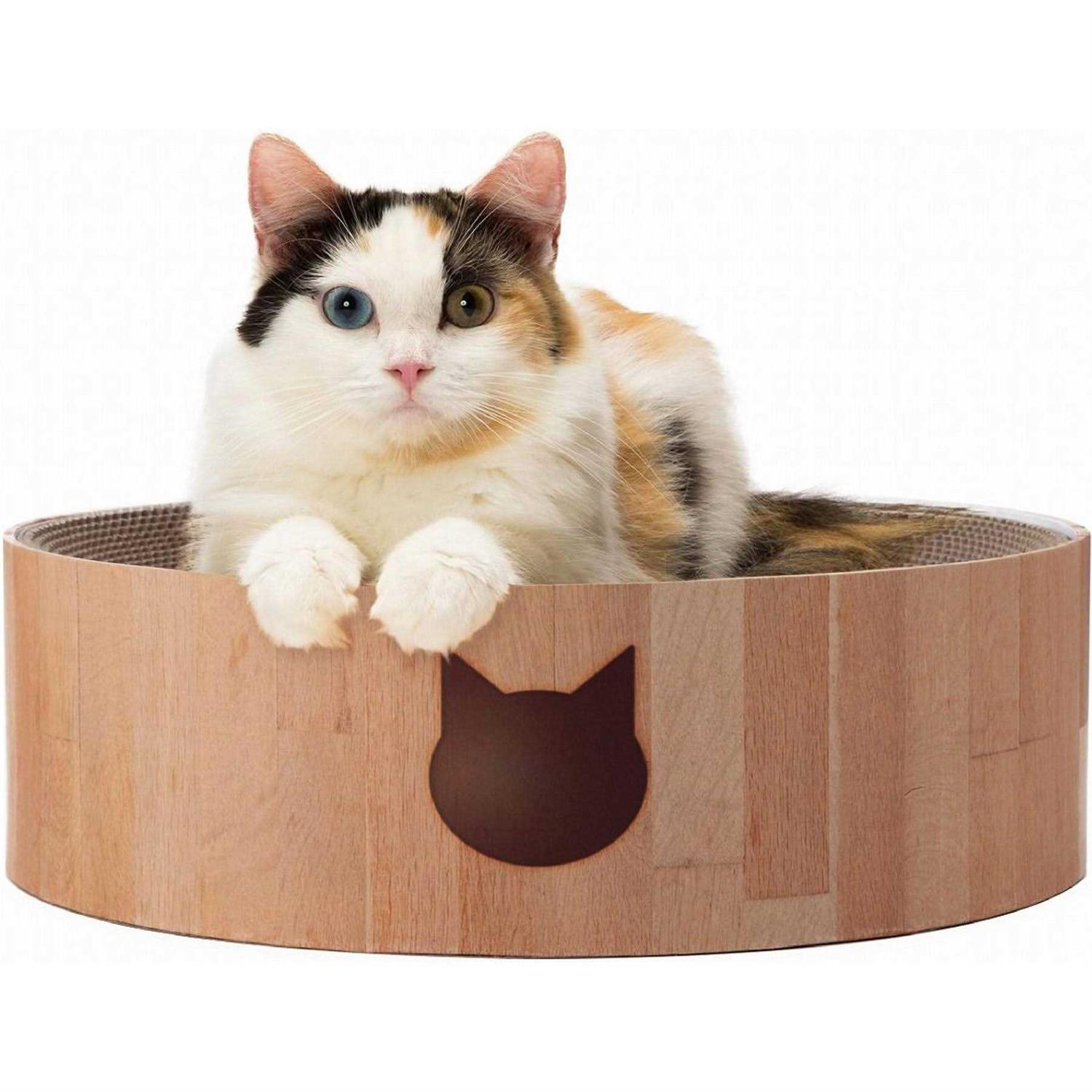 Necoichi Cozy Cat Scratcher Bowl - Healthber