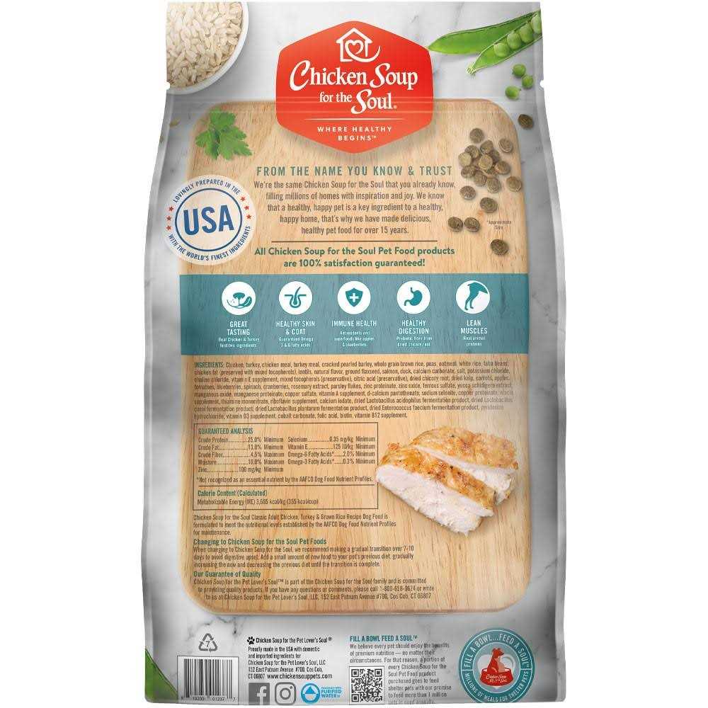 Chicken Soup for The Soul Chicken Turkey Brown Rice Dry Dog Food - Healthber