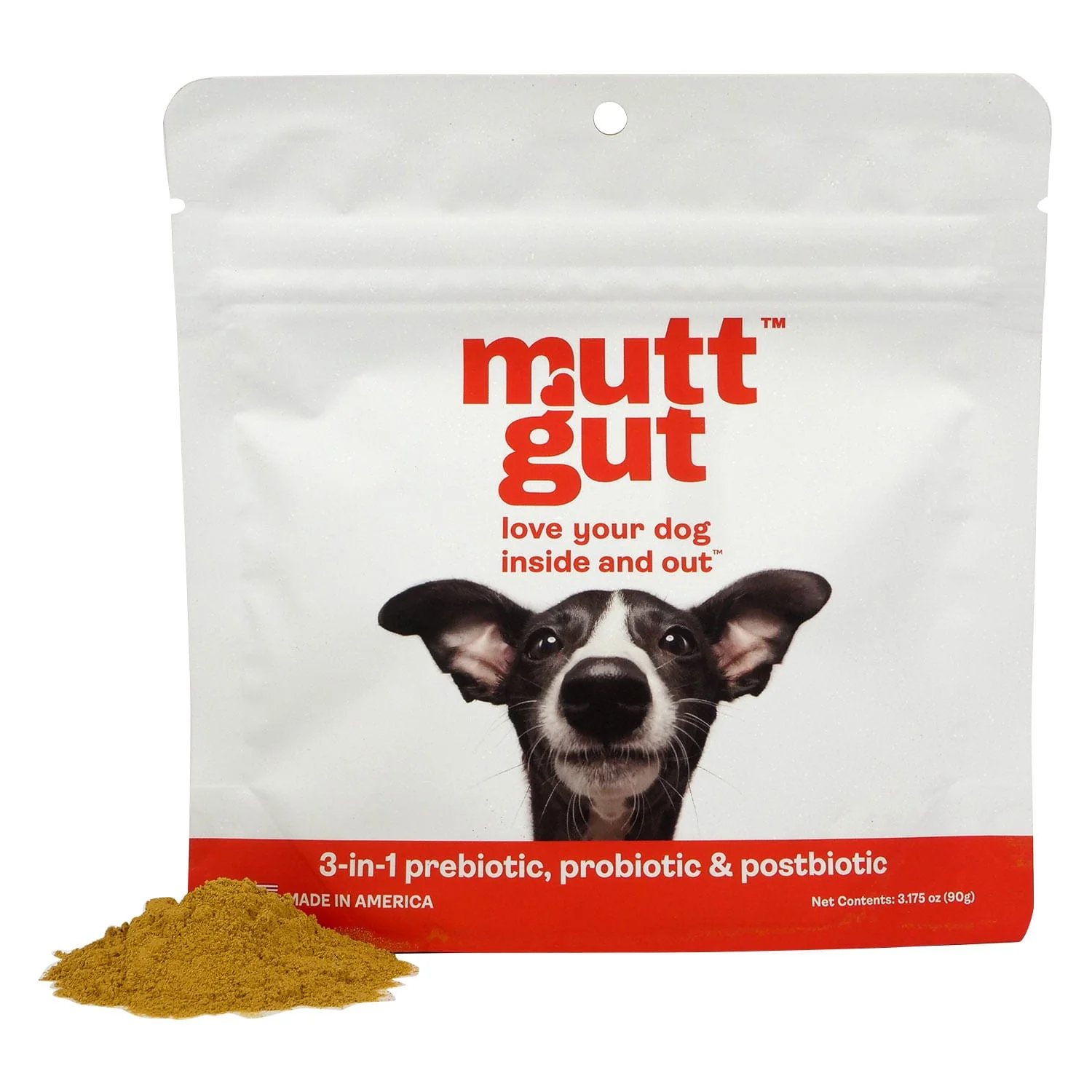Mutt Gut 3-in-1 Pre + Pro + Postbiotic Supplement for Dogs - Healthber