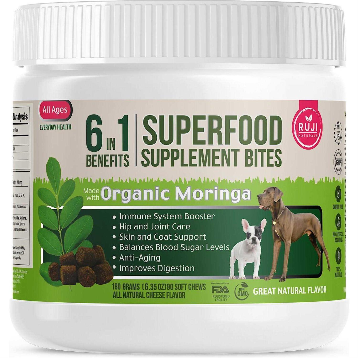 Ruji Naturals 6×1 Multivitamin Superfood Dog Supplement - Healthber