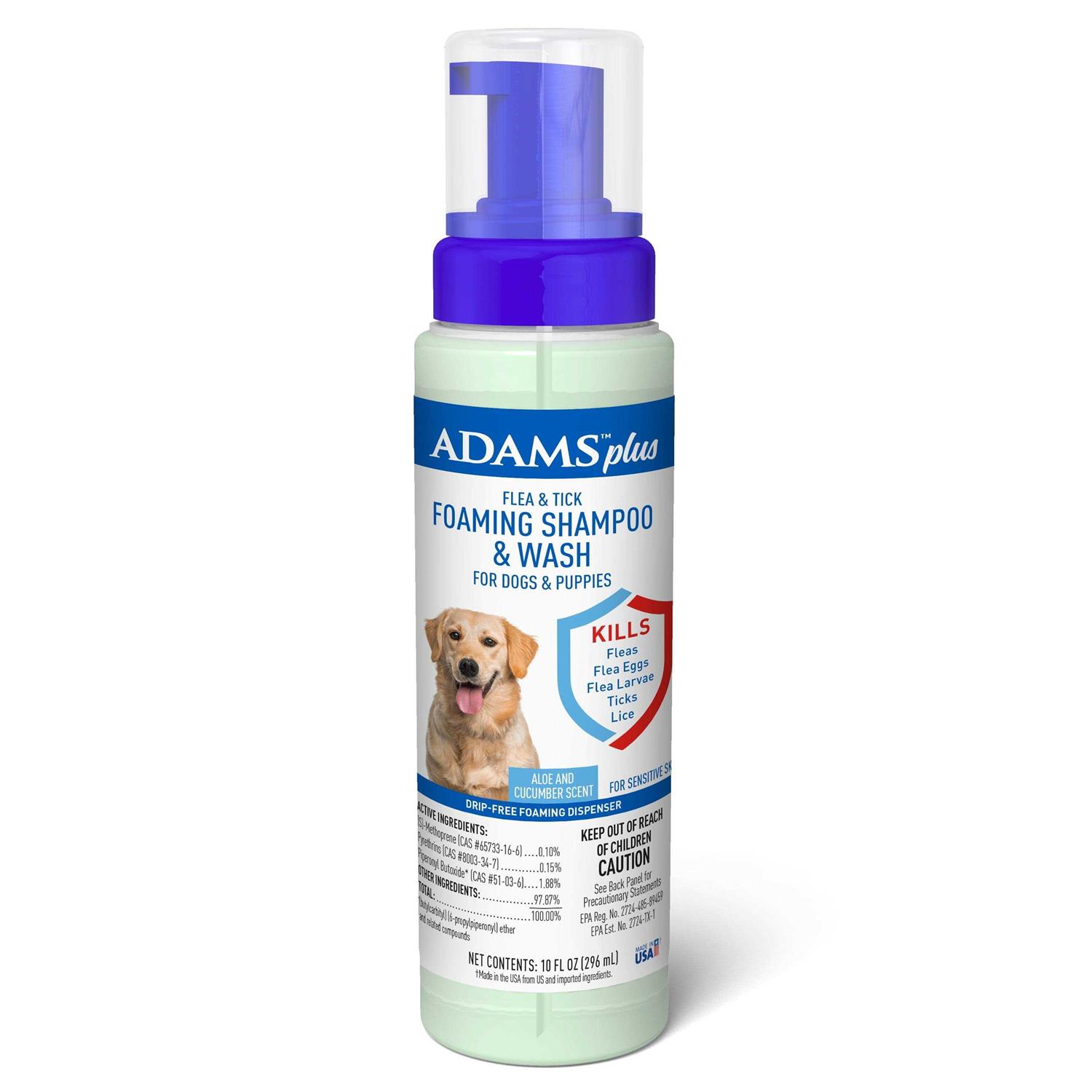 Adams Foaming Flea And Tick Shampoo with Aloe And Cucumber - Healthber