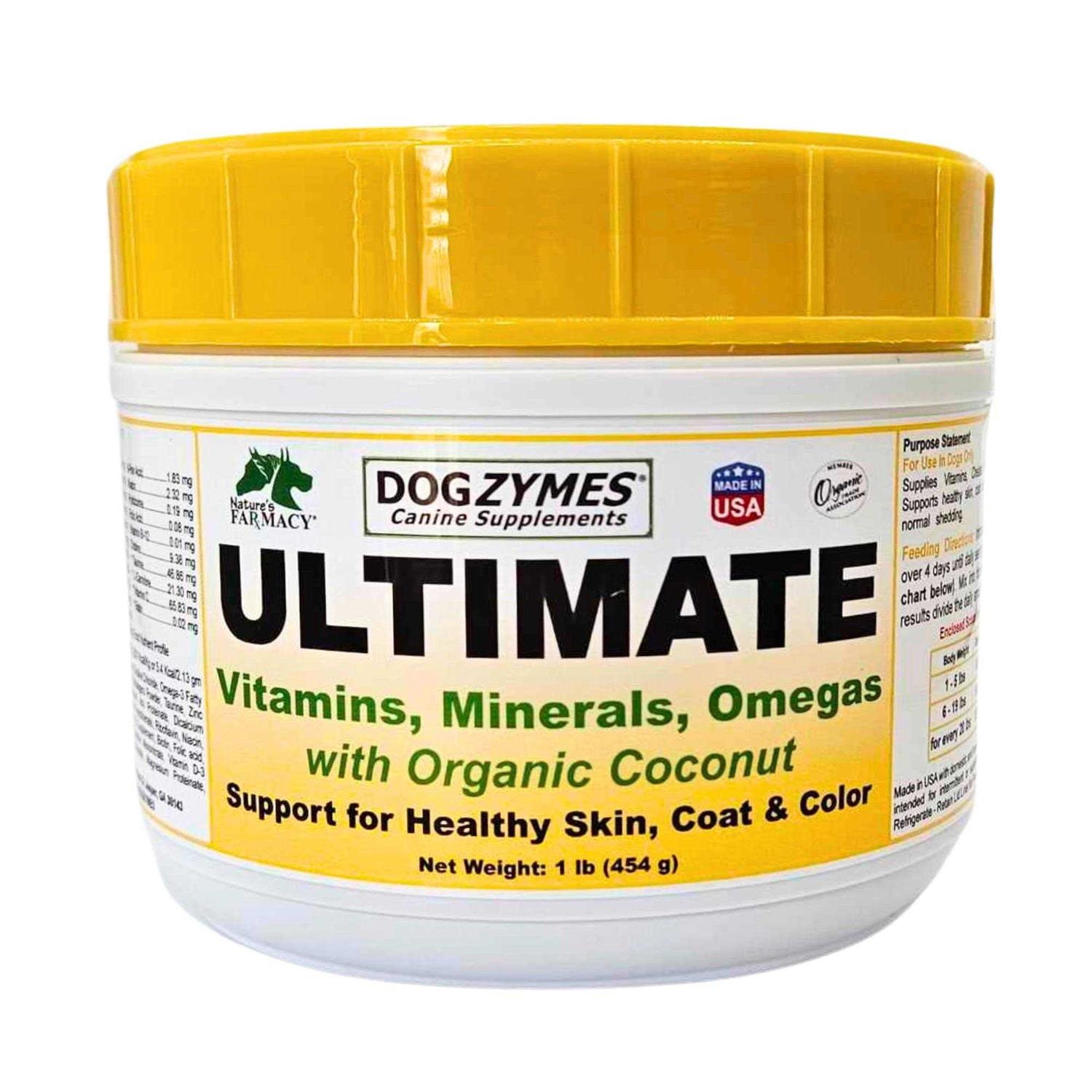 Dogzymes Ultimate for Best Skin/Coat with Organic Coconut - Healthber
