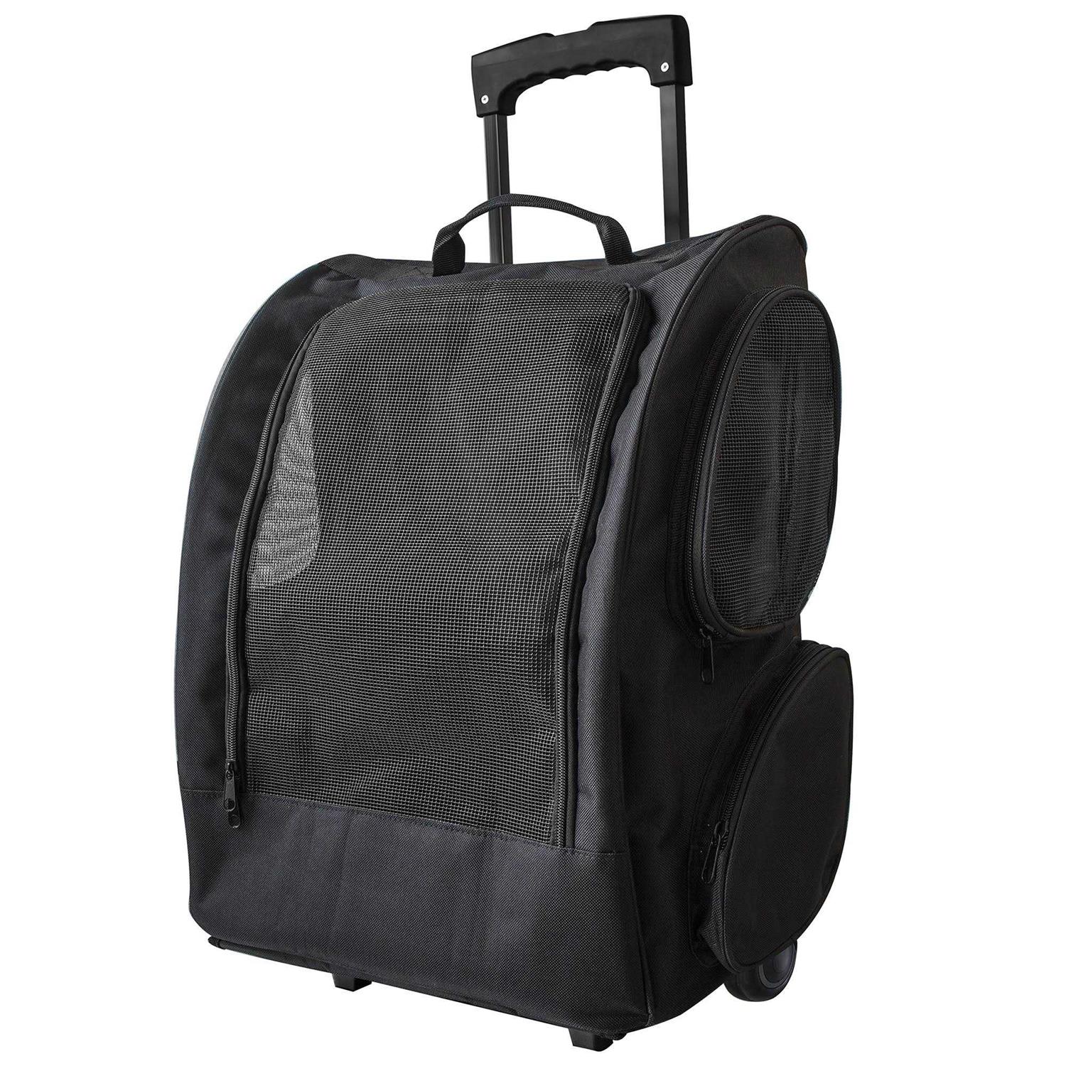 Paws & Pals Pet Carrier Ultimate Breathable Rolling Travel Backpack for Dogs and Cats - Healthber