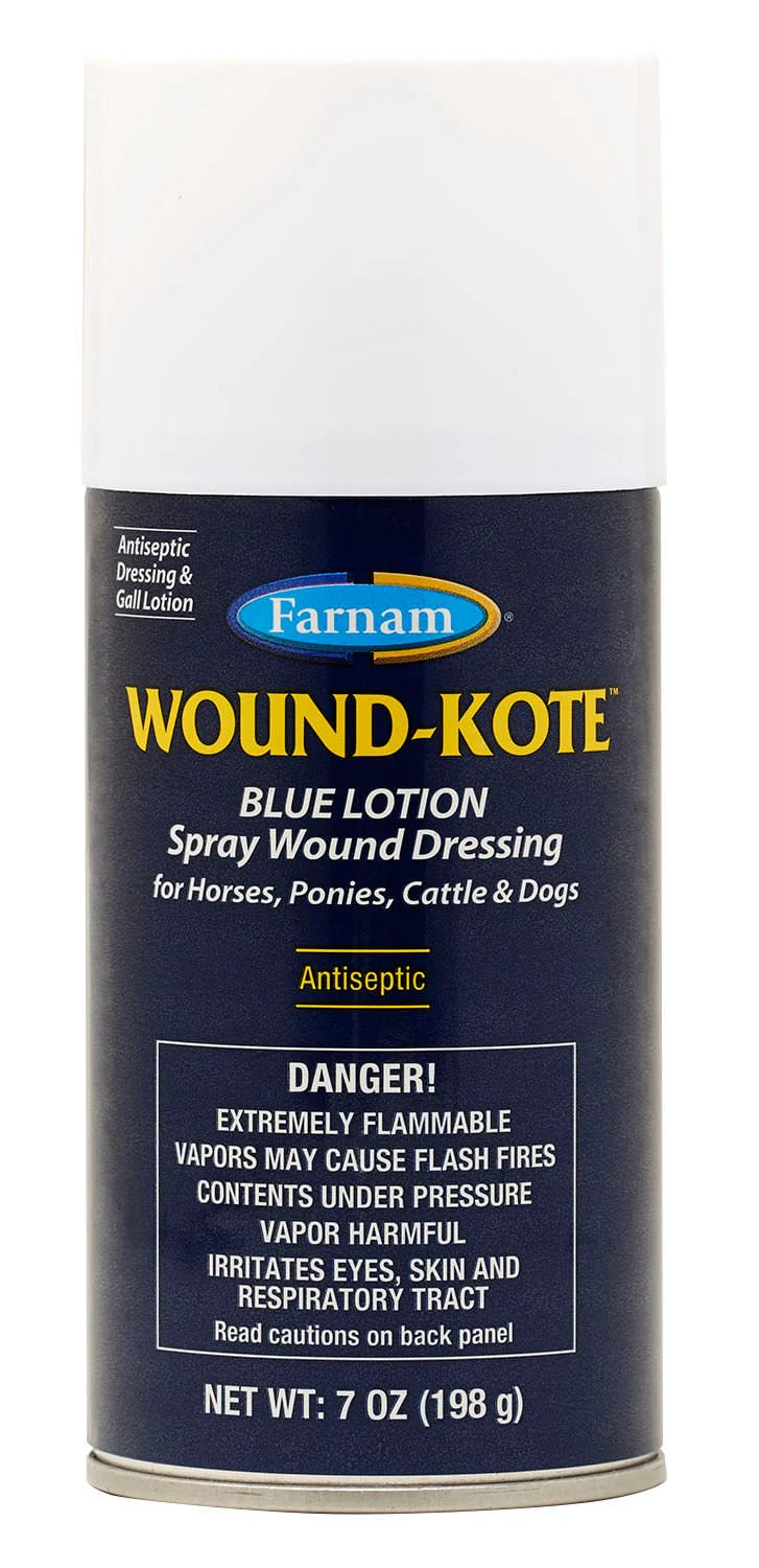 Farnam Wound-Kote Blue Lotion Spray Wound Dressing, 7 oz - Healthber