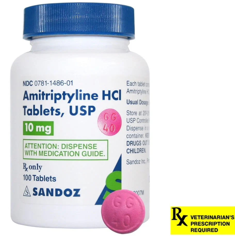 Rx Amitriptyline HCl (Generic) Tablets for Dogs & Cats - Healthber