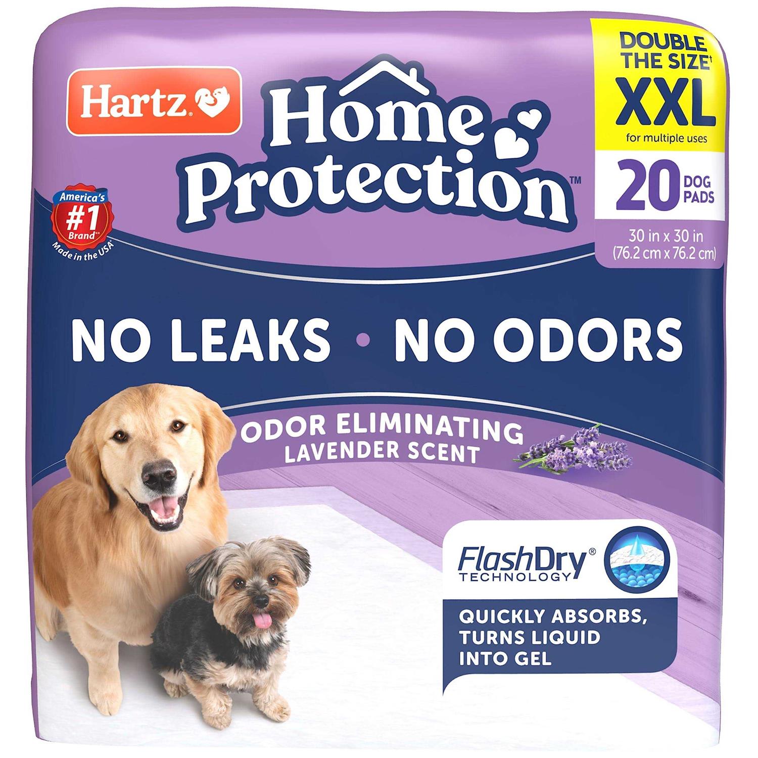 Hartz Home Protection Lavender Scent Odor Eliminating Dog Pads - Healthber