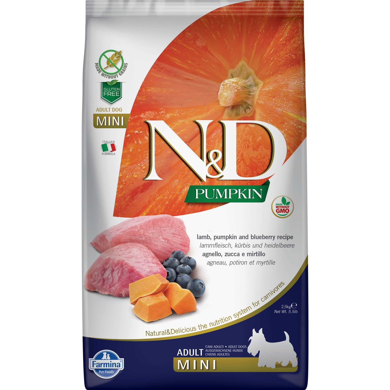 Farmina N&D Pumpkin Lamb & Blueberry Mini Dog Dry Food - Healthber