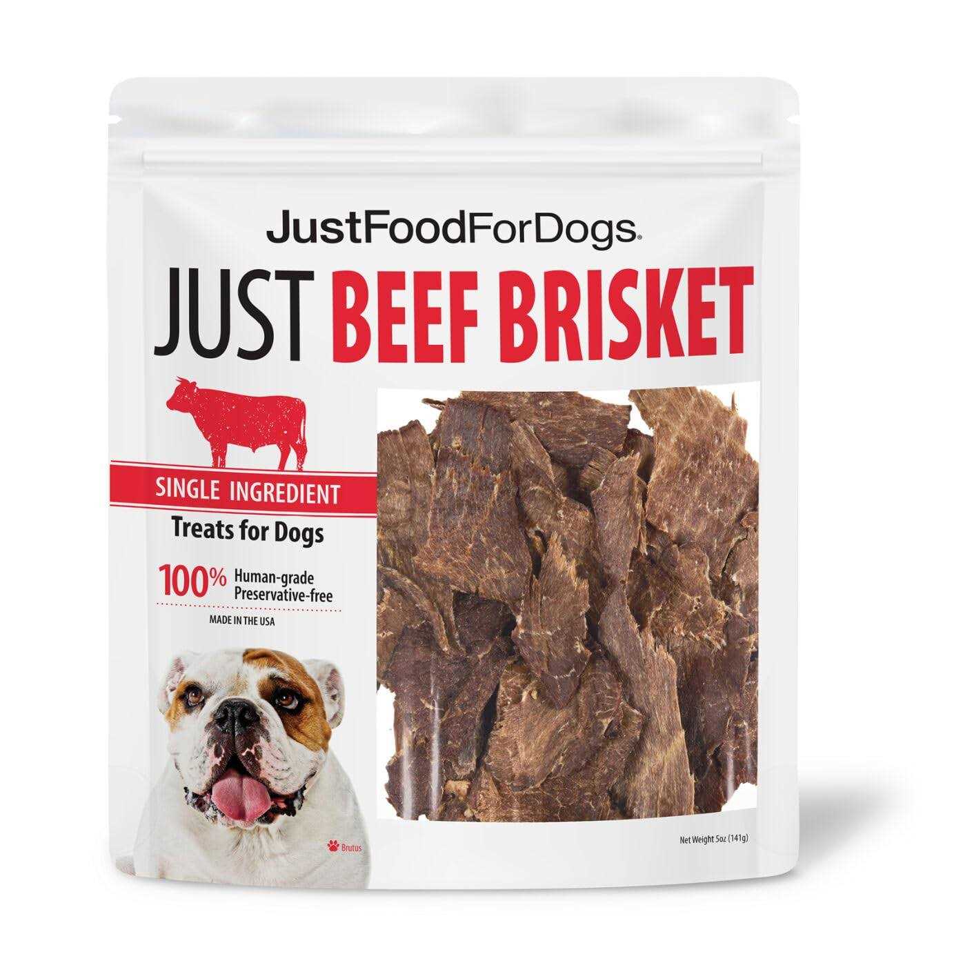 JustFoodForDogs Beef Brisket Dog Treats Single Ingredient - Healthber