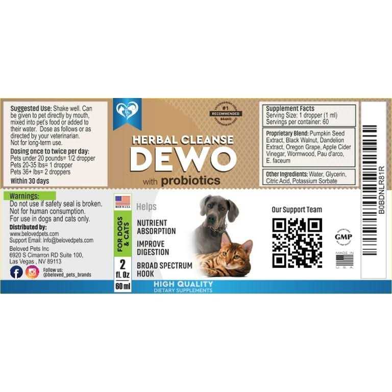 Beloved Pets Herbal Dewormer with Probiotic & Worm Treatment for Hookworms - Healthber