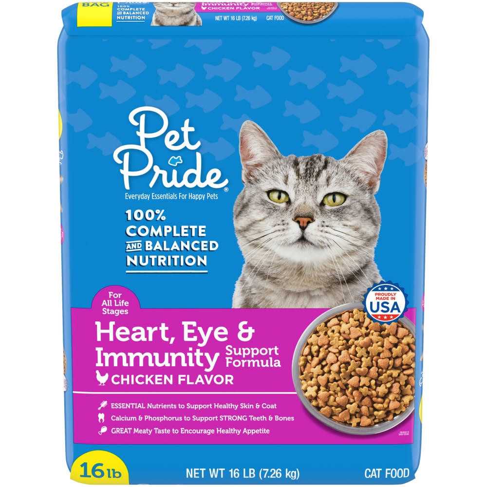 Kroger Pet Pride Chicken Flavor Heart, Eye & Immunity Support Formula 100% Complete And Balanced Nutrition Cat Food - Healthber