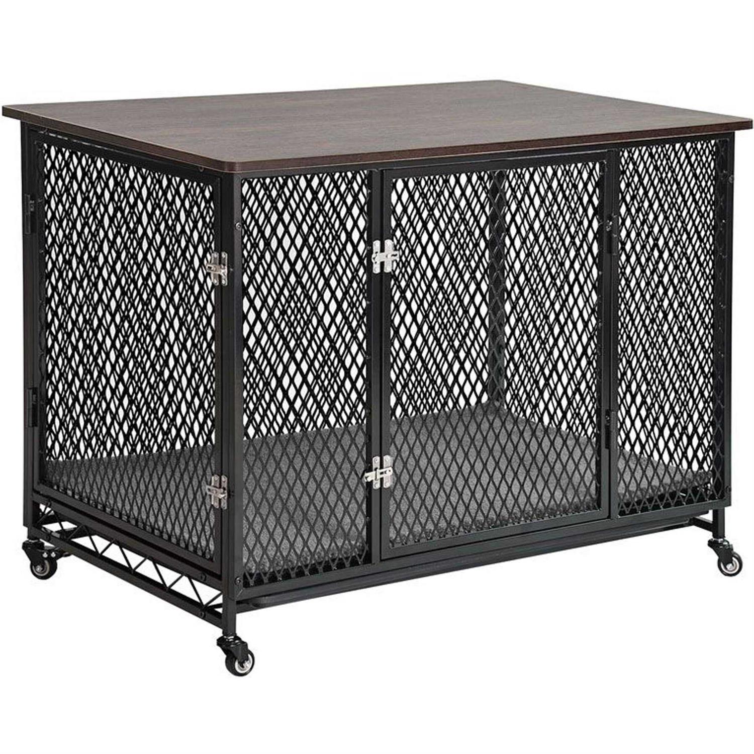 Aivituvin Dog Crate Furniture Side End Table with Tray AIR79 - Healthber