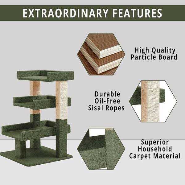 HOMESTOCK Cat Tree for Large Cats Cat Activity with Scratching Post - Healthber