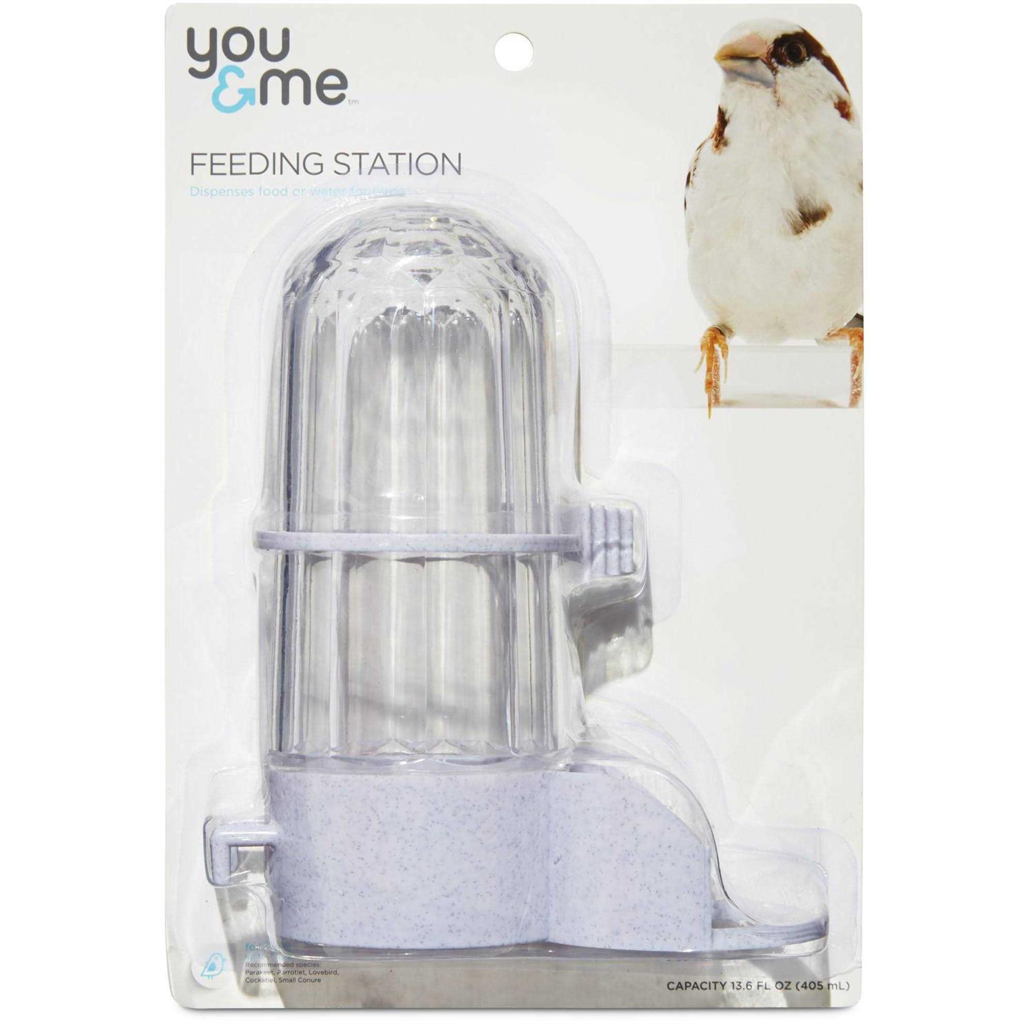 You & Me Jumbo Fountain White Bird Feeder - Healthber