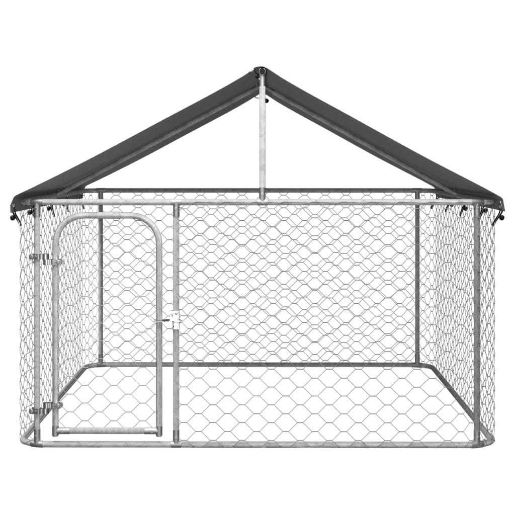 vidaXL Outdoor Dog Kennel with Roof - Healthber