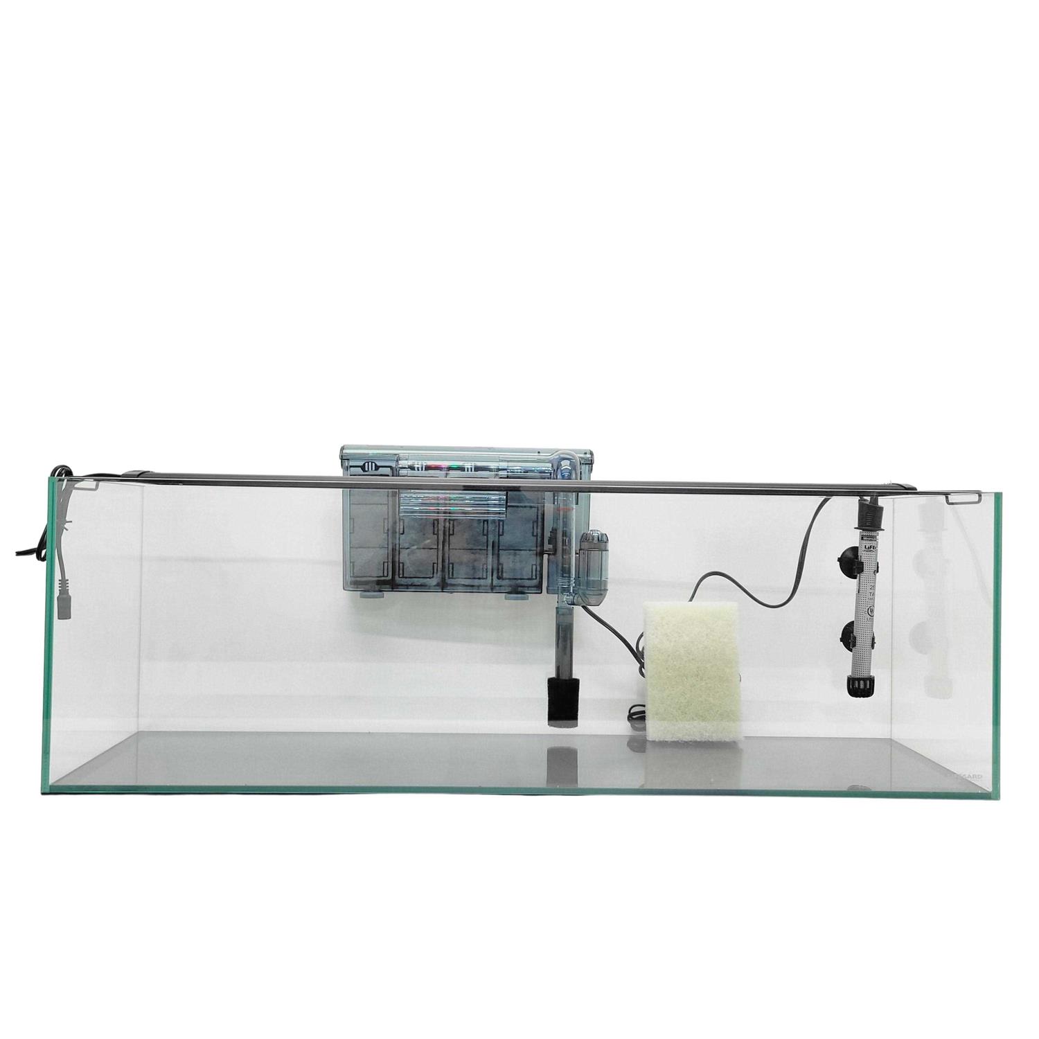 Lifegard Aquatics 22 Gallon Clear Glass Bookshelf Aquarium - Healthber