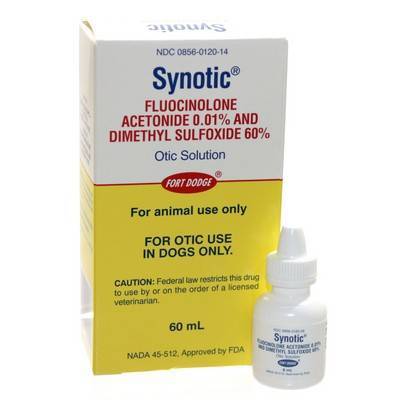 Rx Synotic (fluocinolone acetonide & dimethyl sulfoxide) Otic Solution for Dogs & Cats - Healthber