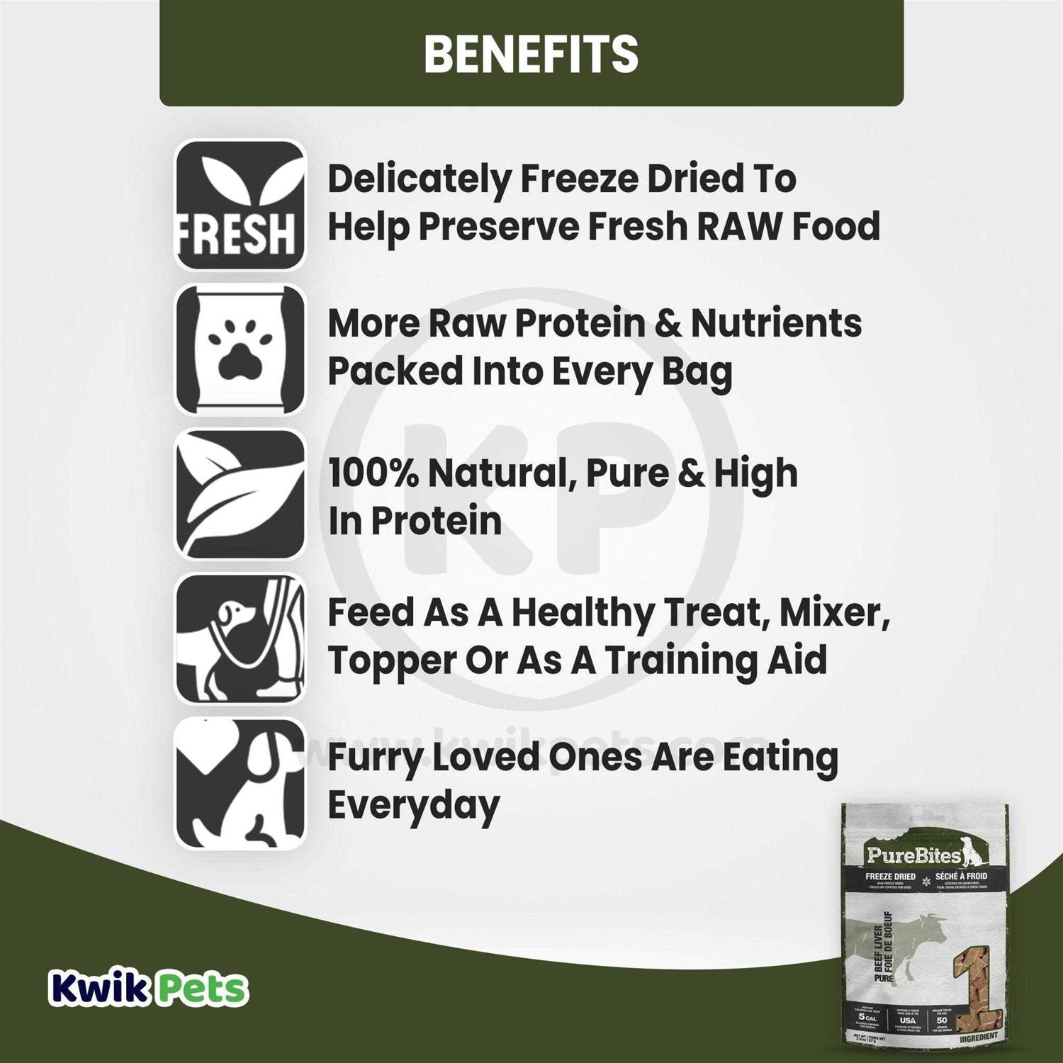 PureBites Beef Liver Freeze Dried Dog Treats - Healthber