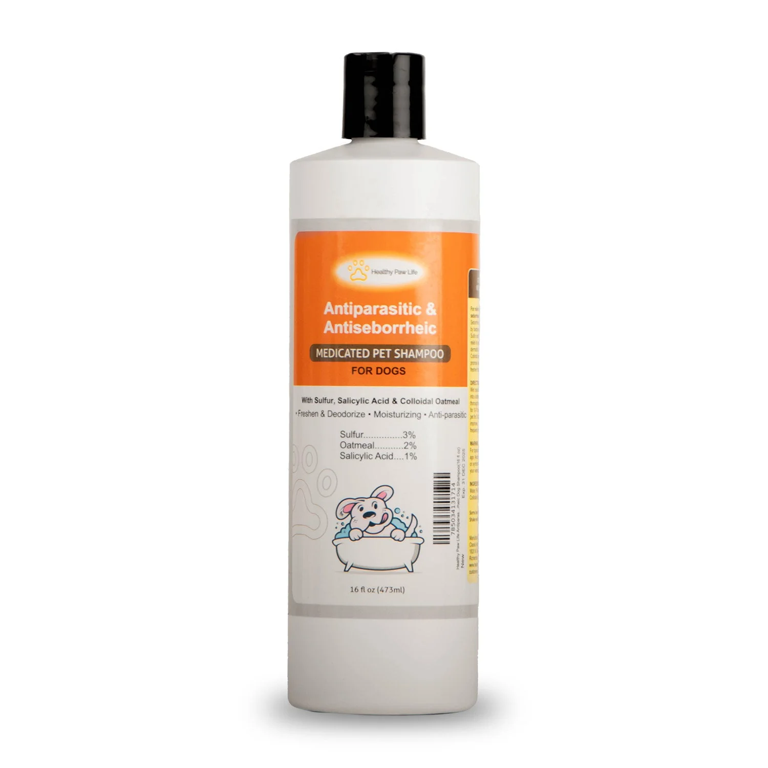 Healthy Paw Life's Sulfur, Salicylic Acid, Oatmeal Shampoo - Healthber